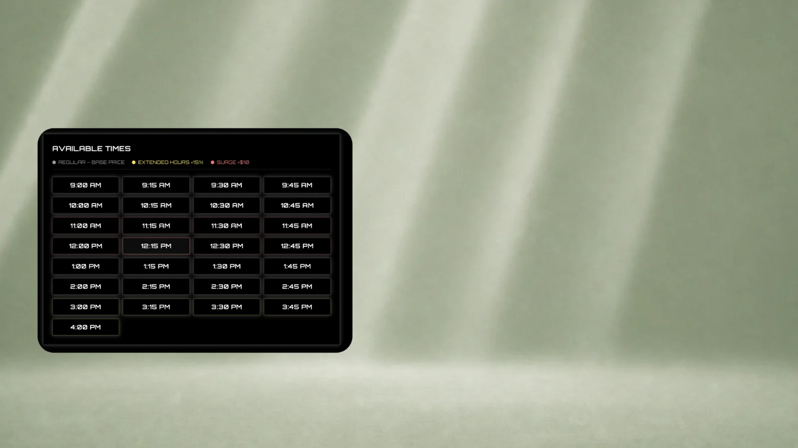 Surge pricing & extended hours