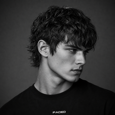 Messy Mod Cut with Long Sideburns - 2