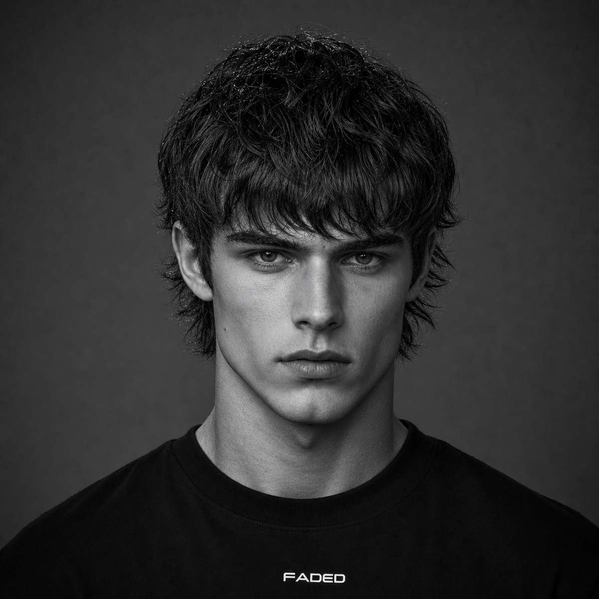 Messy Mod Cut with Long Sideburns
