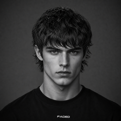 Messy Mod Cut with Long Sideburns