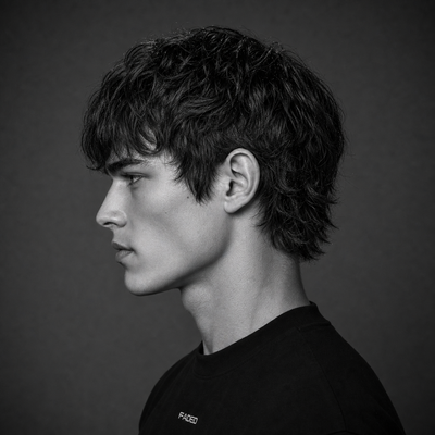Messy Mod Cut with Long Sideburns - 1