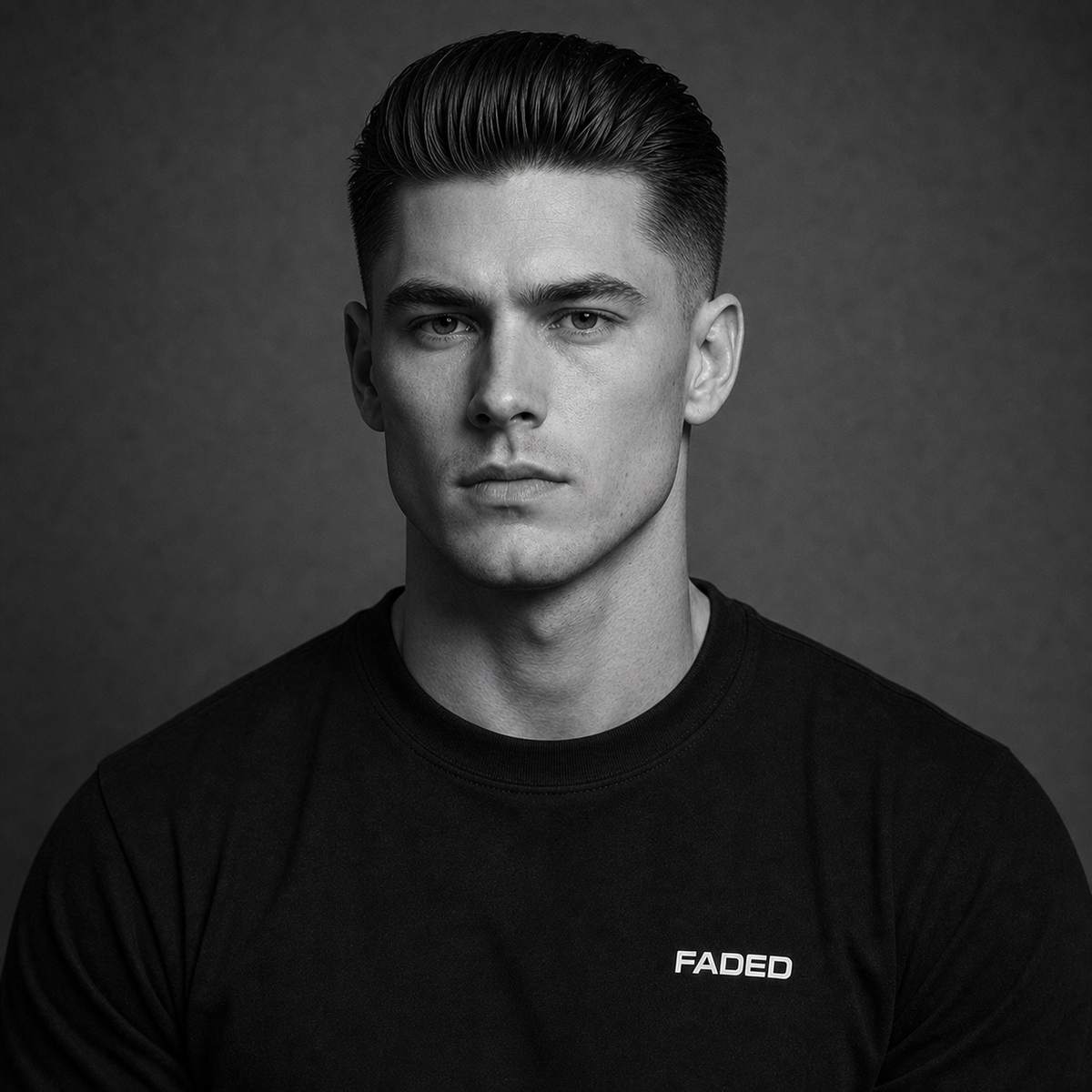 Classic Slick Back with Mid Fade