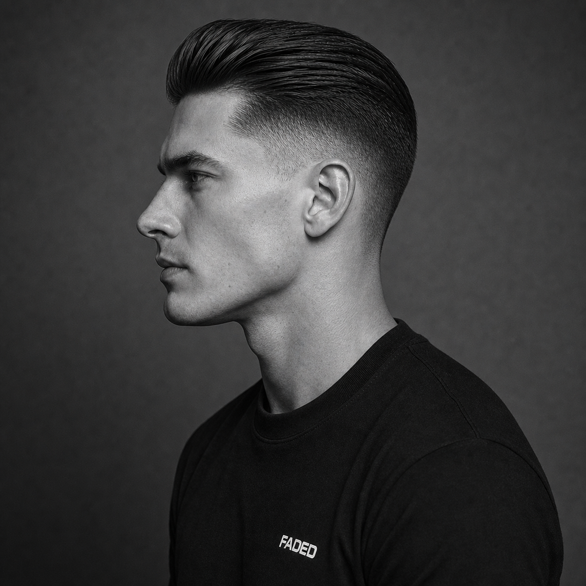 Classic Slick Back with Mid Fade