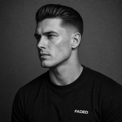 Classic Slick Back with Mid Fade - 5