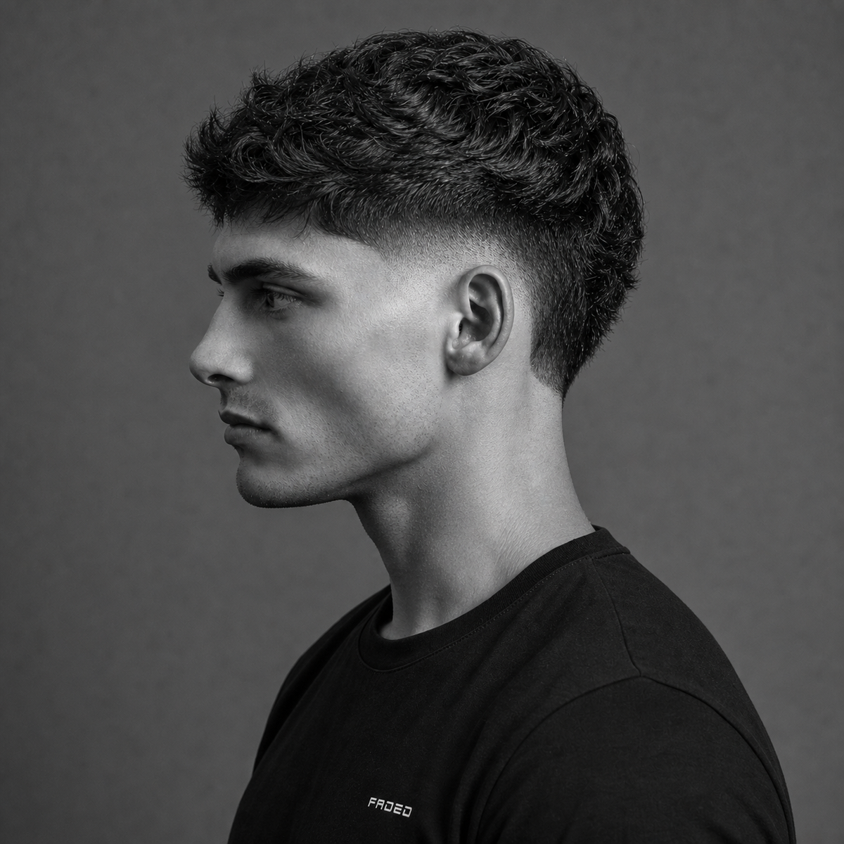 Short Fringe + Burst Fade