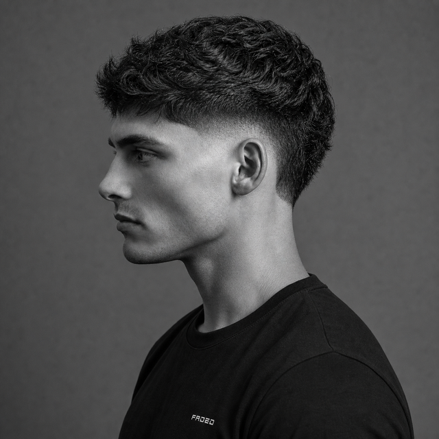 Short Fringe + Burst Fade