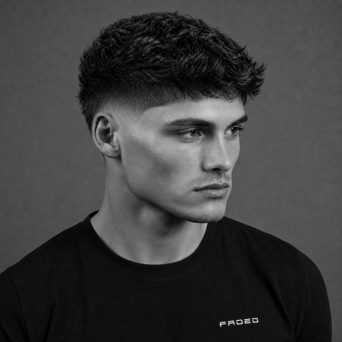 Short Fringe + Burst Fade