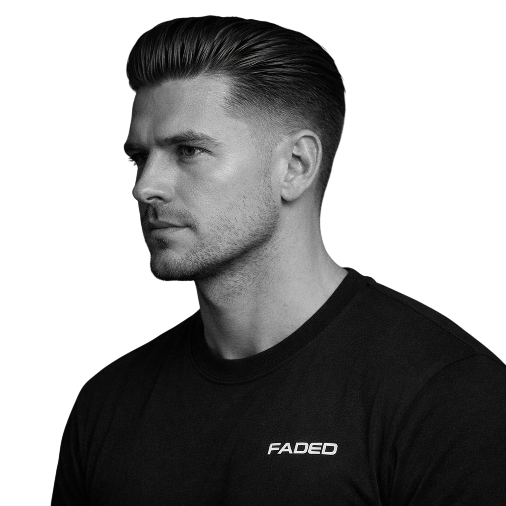 Classic Slick Back with Mid Fade