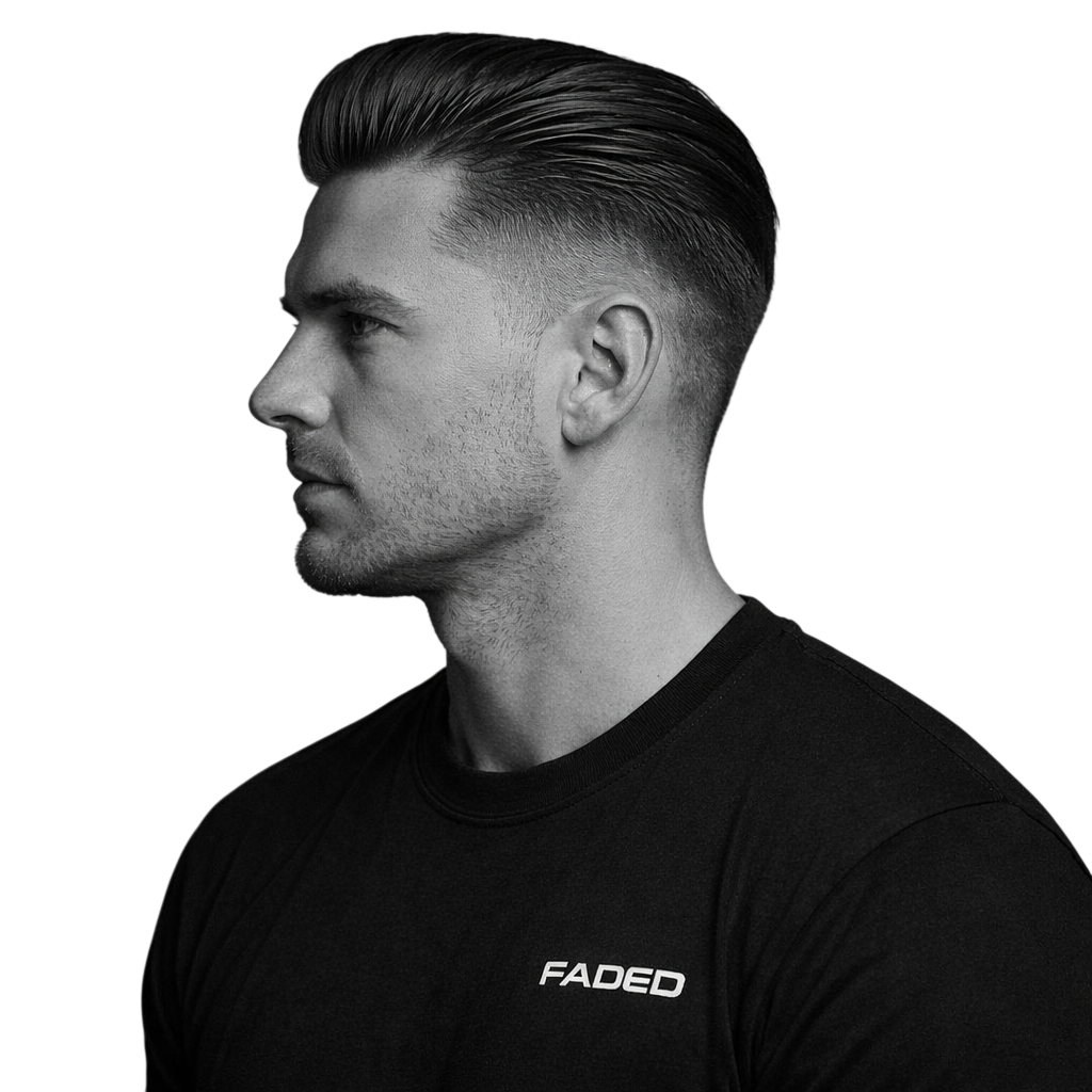 Classic Slick Back with Mid Fade