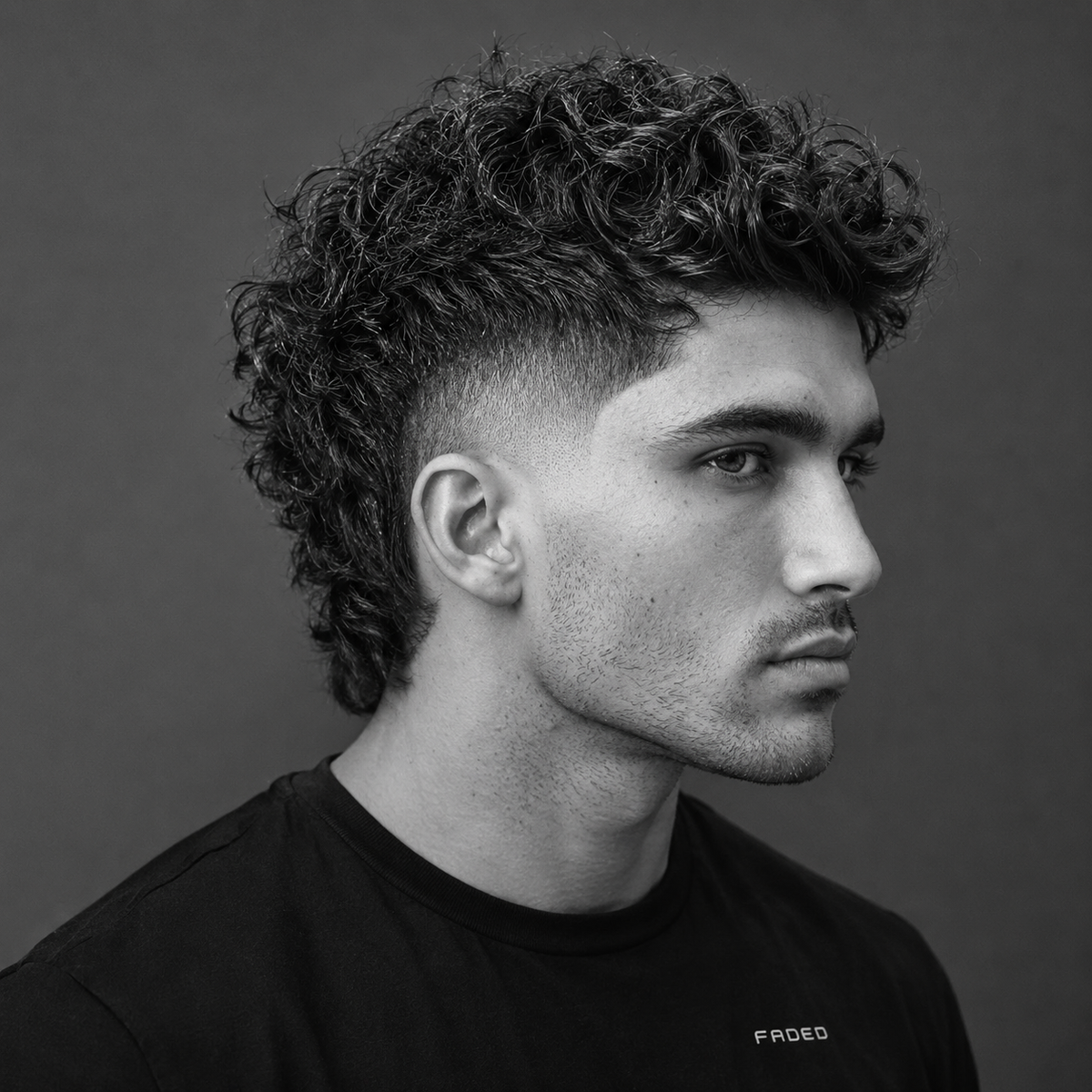 Curly Modern Mullet