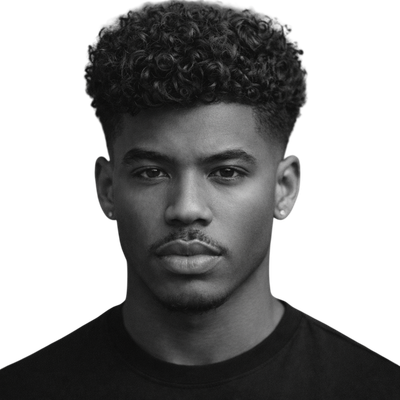 Loose Textured Curls with Mid Drop Fade - 3