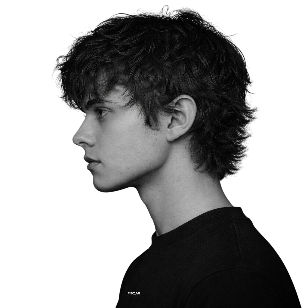 Messy Mod Cut with Long Sideburns