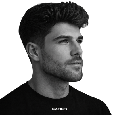 Messy Quiff + Mid Fade - 4