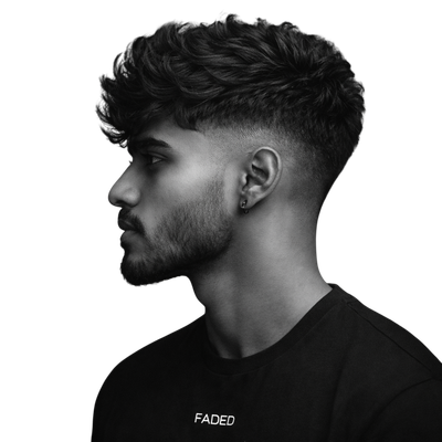 MESSY TEXTURED FRINGE LOW FADE - 1