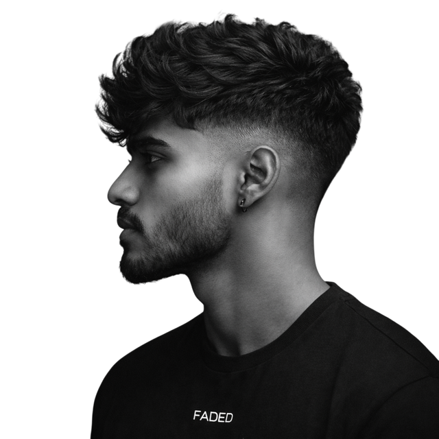 MESSY TEXTURED FRINGE LOW FADE
