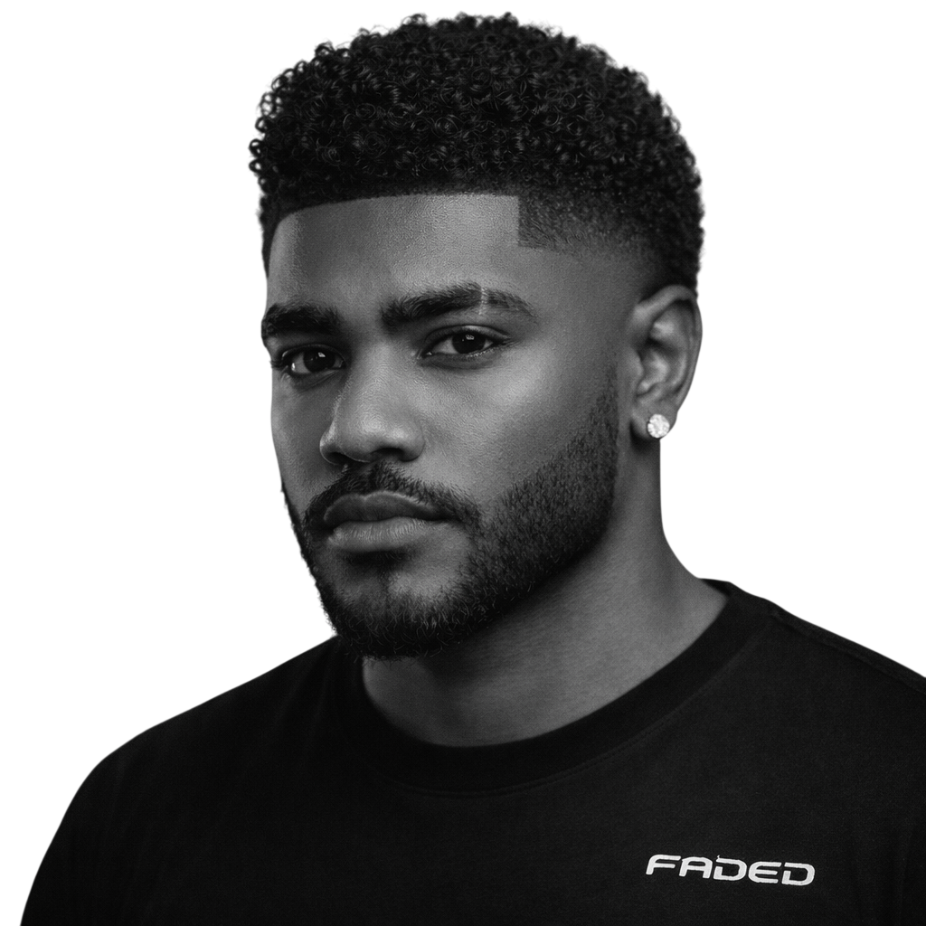 Mid-Length Curly Crop with Mid Drop Skin Fade