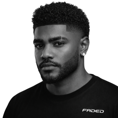 Mid-Length Curly Crop with Mid Drop Skin Fade
