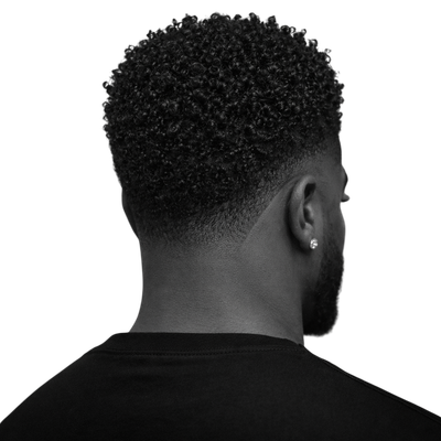 Mid-Length Curly Crop with Mid Drop Skin Fade - 4