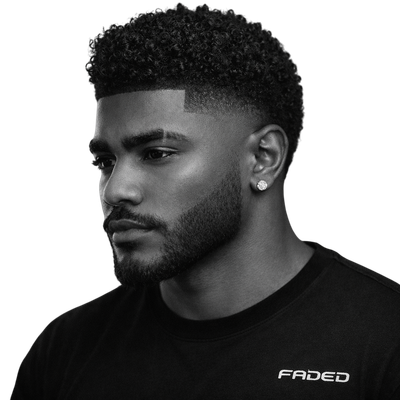 Mid-Length Curly Crop with Mid Drop Skin Fade - 2