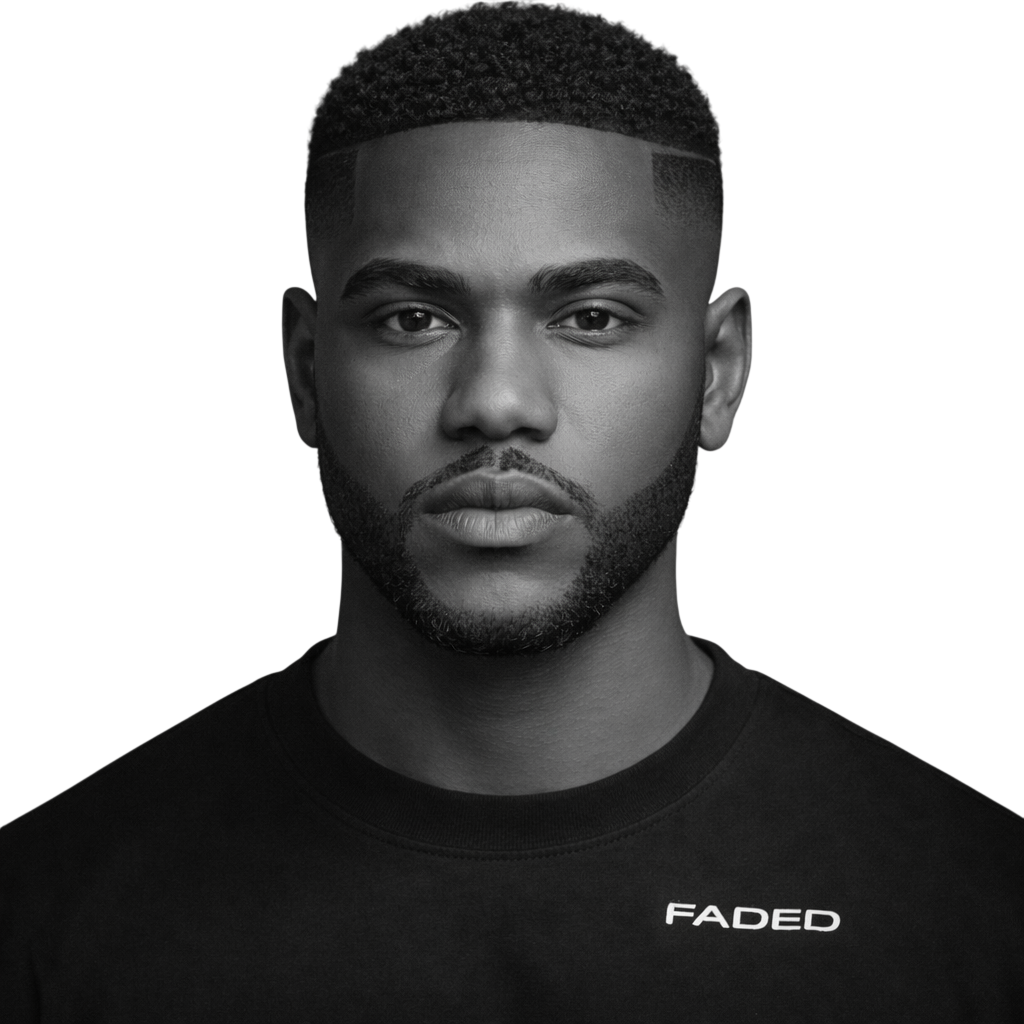 Mini Curly Crop + Line Up and High Skin Fade