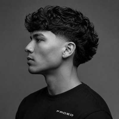 Skin Taper Modern Mullet with Cropped Fringe