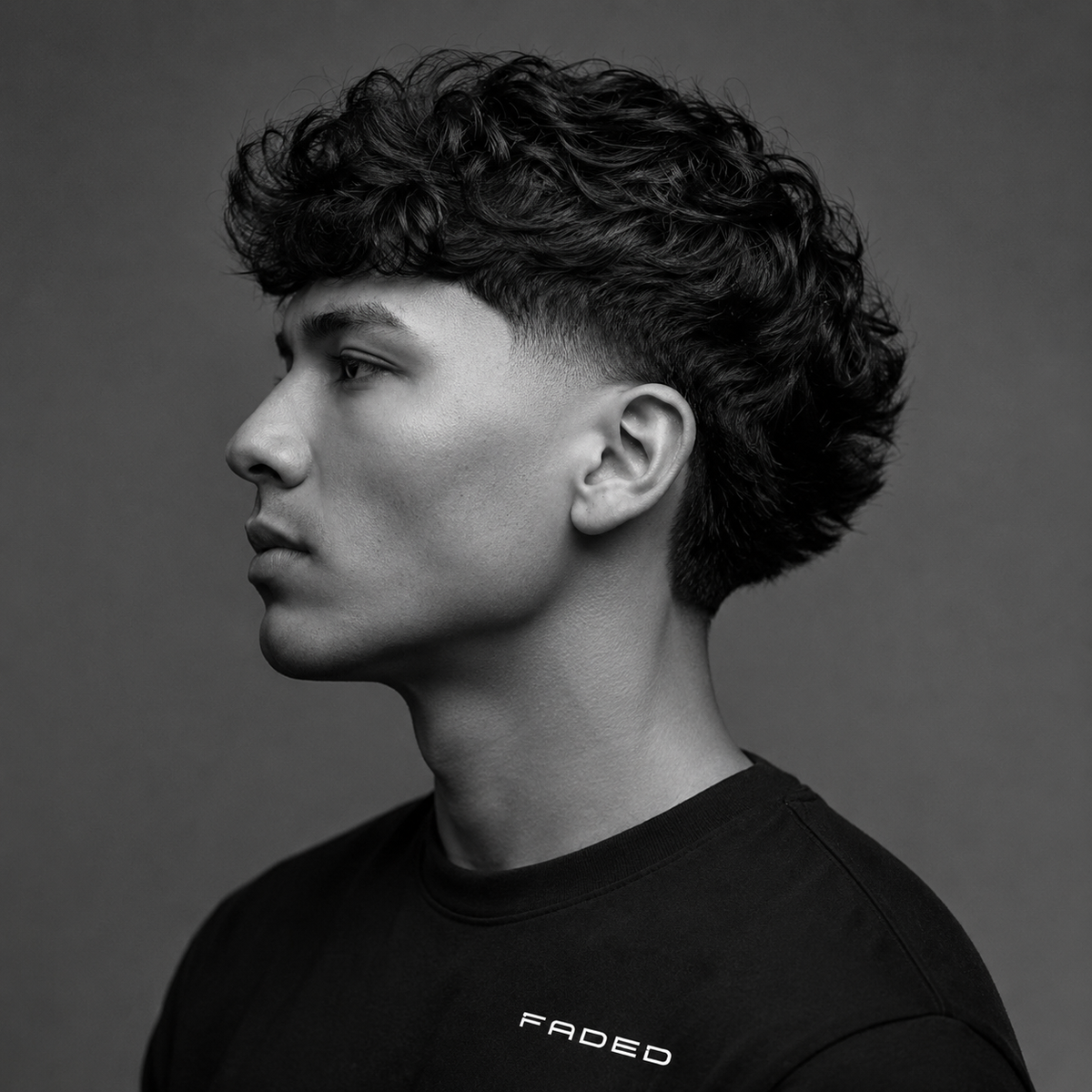 Skin Taper Modern Mullet with Cropped Fringe