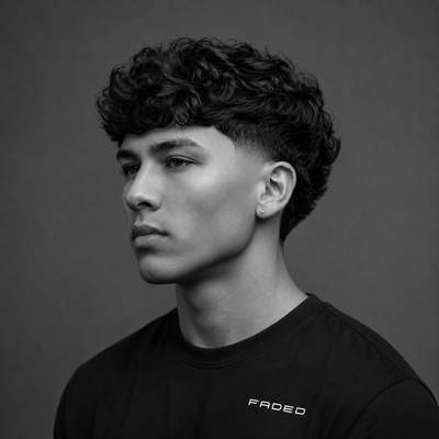 Skin Taper Modern Mullet with Cropped Fringe - 4