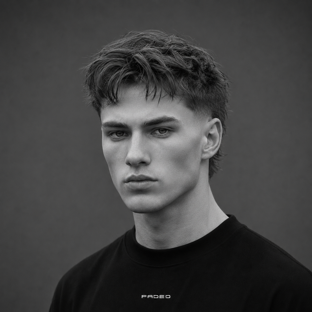 Skin Taper Modern Mullet with Loose Curtains