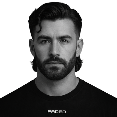 slick back modern mullet + beard - 4