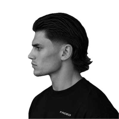 Tapered Slick Back Modern Mullet - 3