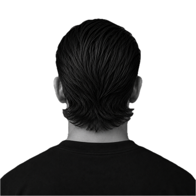Tapered Slick Back Modern Mullet - 5