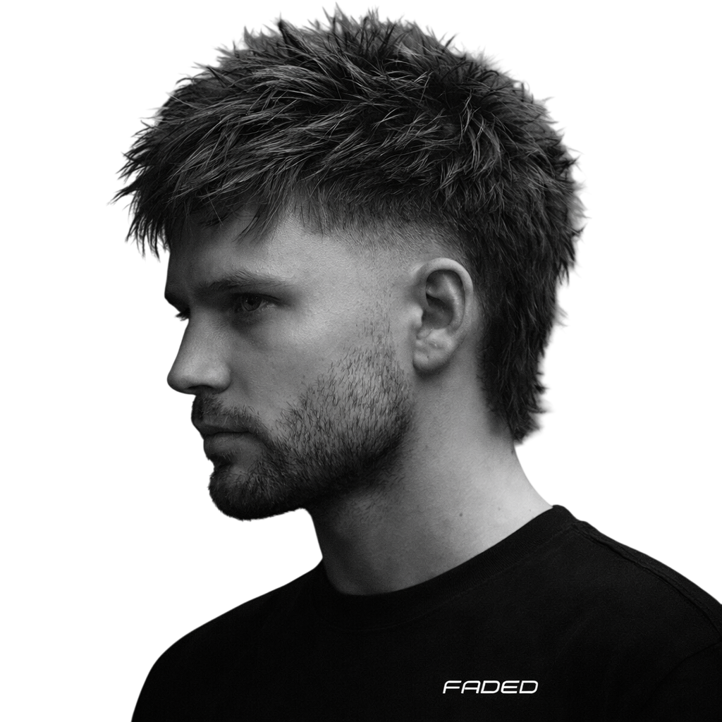 Textured Fringe + Mid Skin Taper Mullet