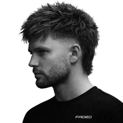 Textured Fringe + Mid Skin Taper Mullet - 1