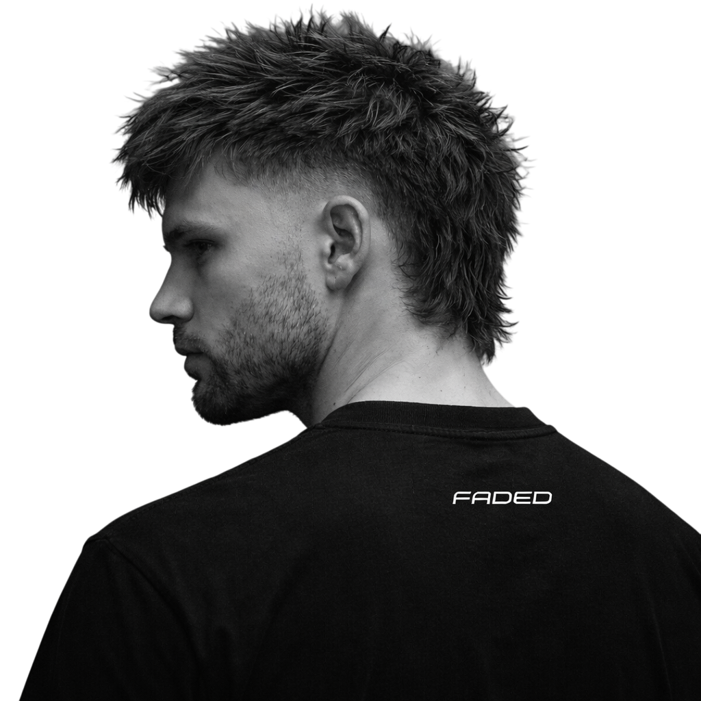 Textured Fringe + Mid Skin Taper Mullet