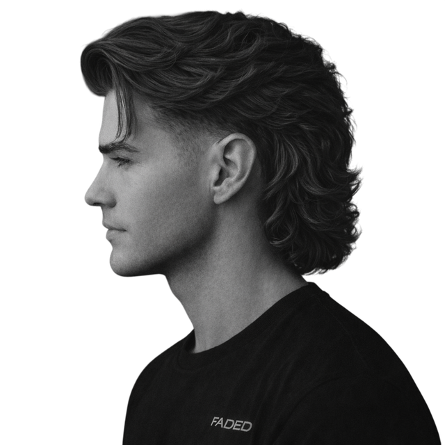 Textured flow Modern Mullet + High Taper FADE