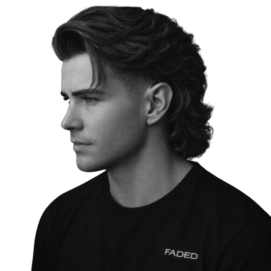Textured flow Modern Mullet + High Taper FADE