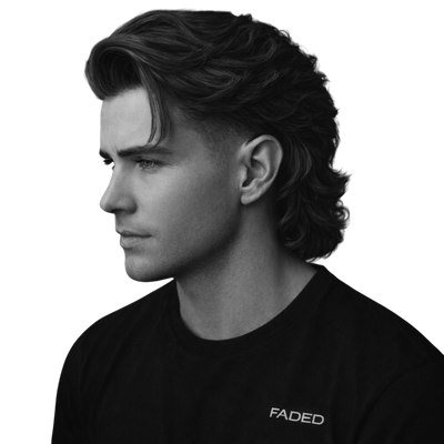 Textured flow Modern Mullet + High Taper FADE